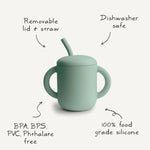 Mushie Silicone Training Cup + Straw - 