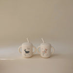 Mushie Silicone Training Cup with Straw for Toddlers and Babies - 