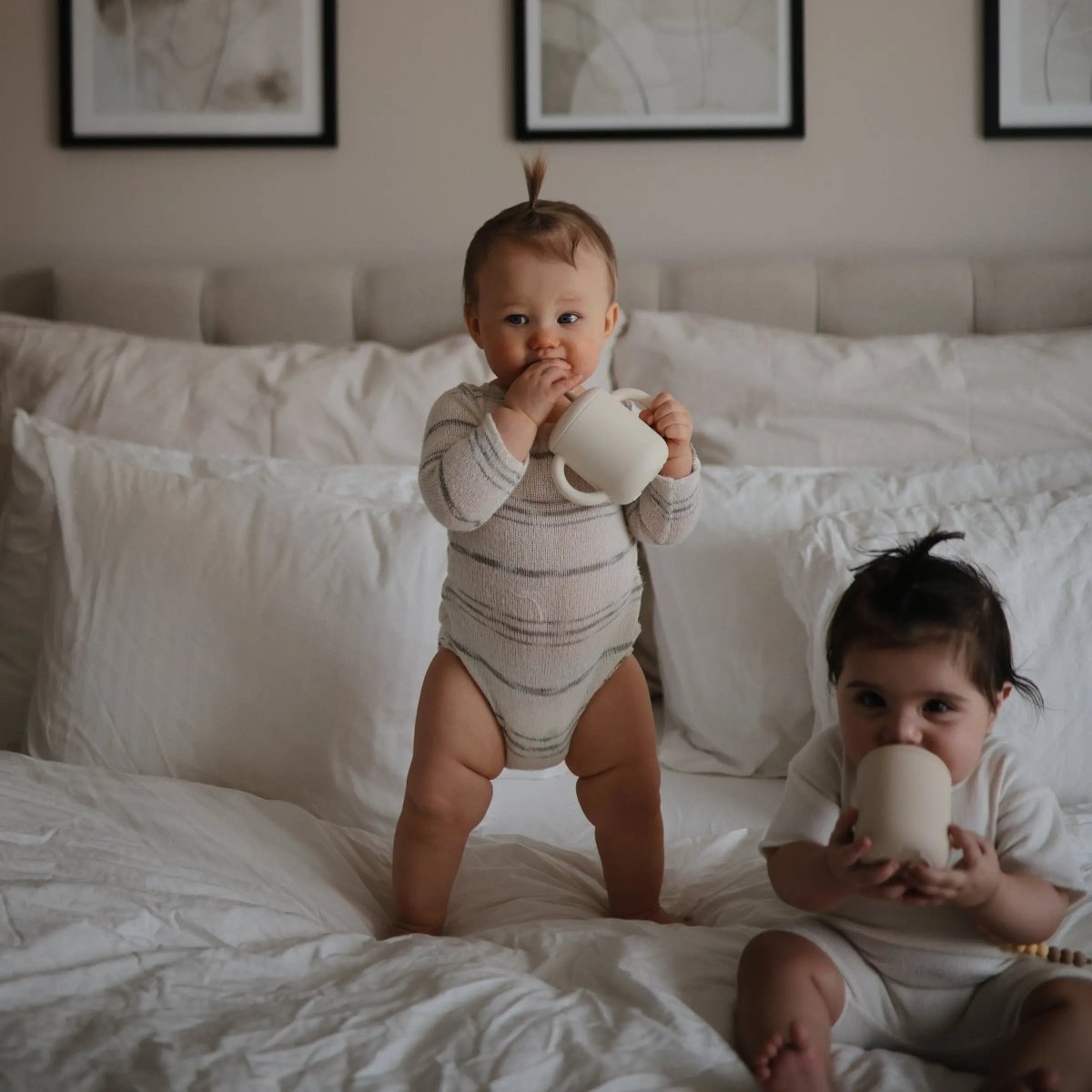 Mushie Silicone Training Cup with Straw for Toddlers and Babies - 