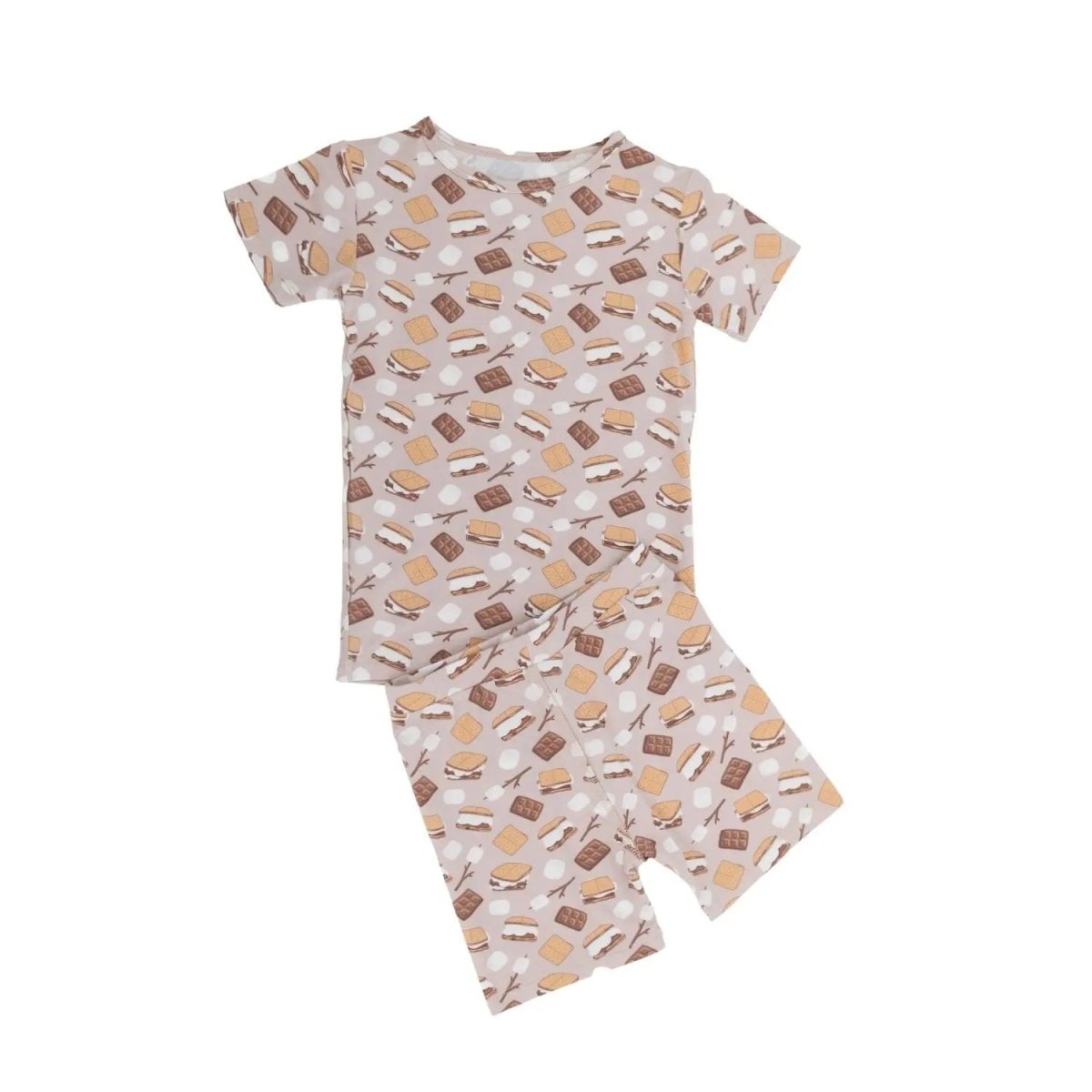 Sweet Bamboo Silky Summer Pajamas Set with Adorable Short Sleeve for Kids - 