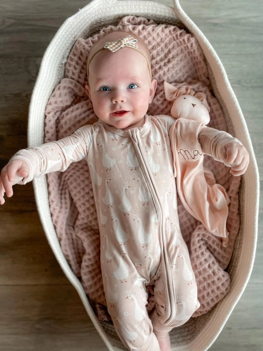 Little Joy Co. Silly Goose Bamboo Romper For Babies Non Slip Soles - Everetts Place Boutique - 