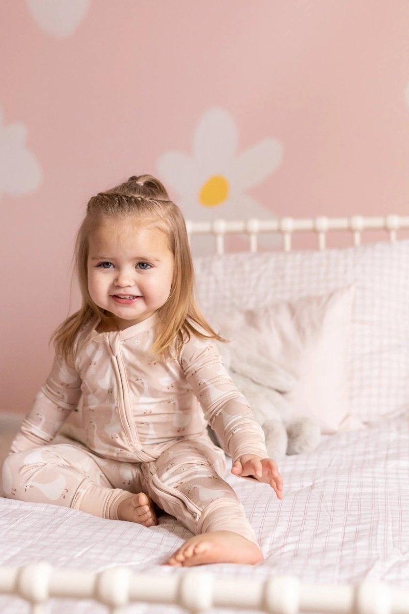 Little Joy Co. Silly Goose Bamboo Romper For Babies Non Slip Soles - Everetts Place Boutique - 