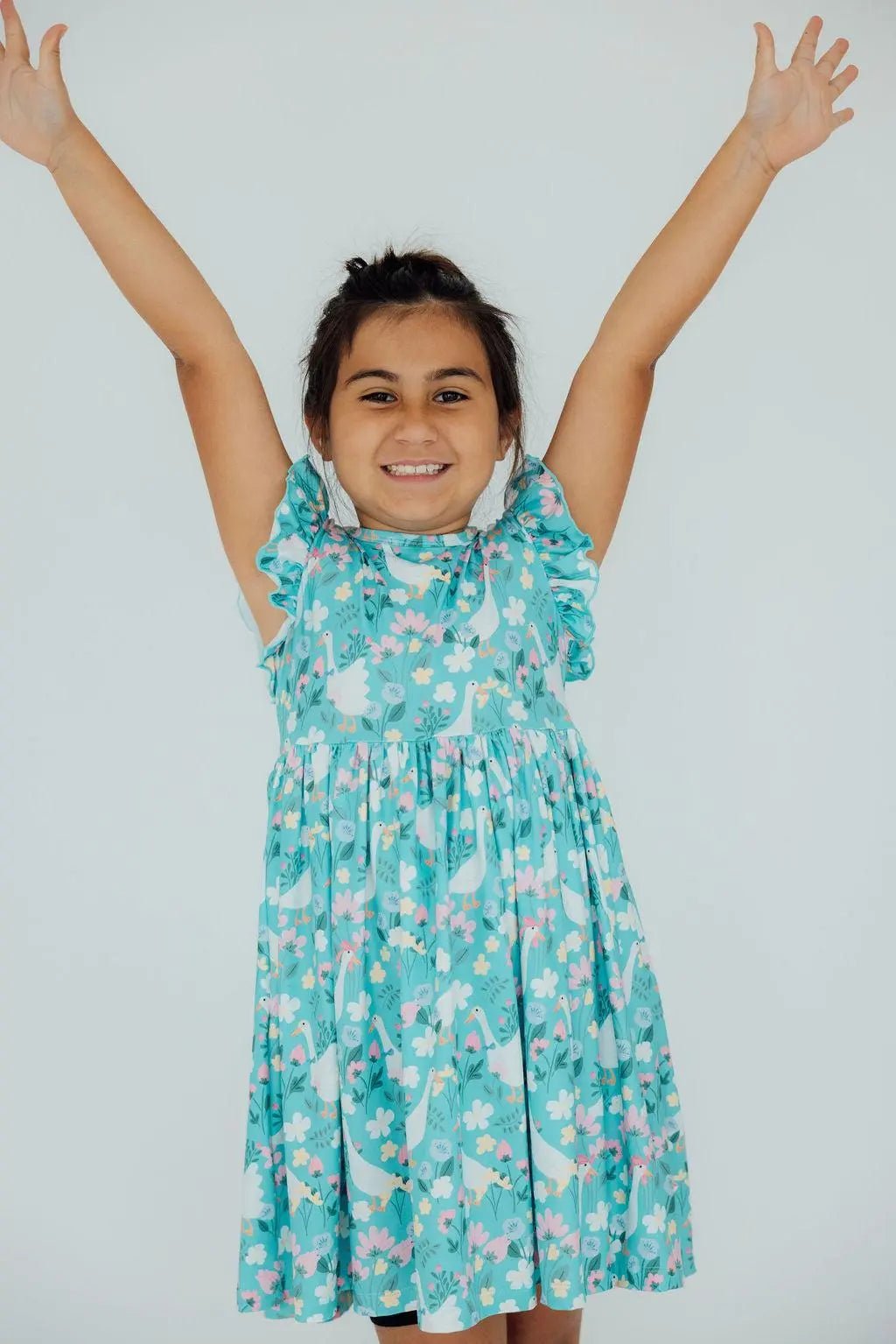 Mila & Rose ® Silly Goose Flutter Sleeve Twirl Dress - 
