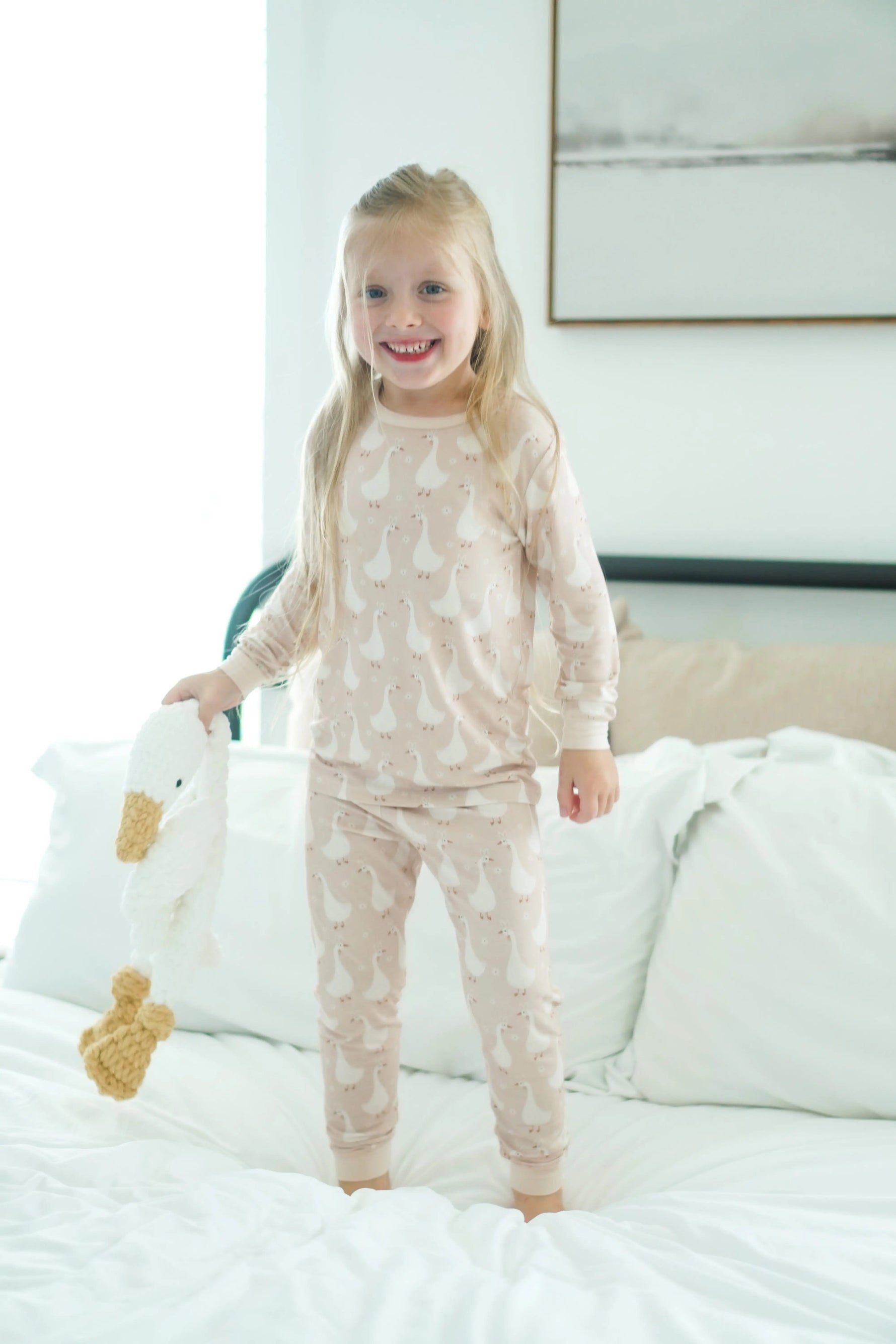 Little Joy Co. Silly Goose on the Loose 2pc Bamboo Pajamas - 