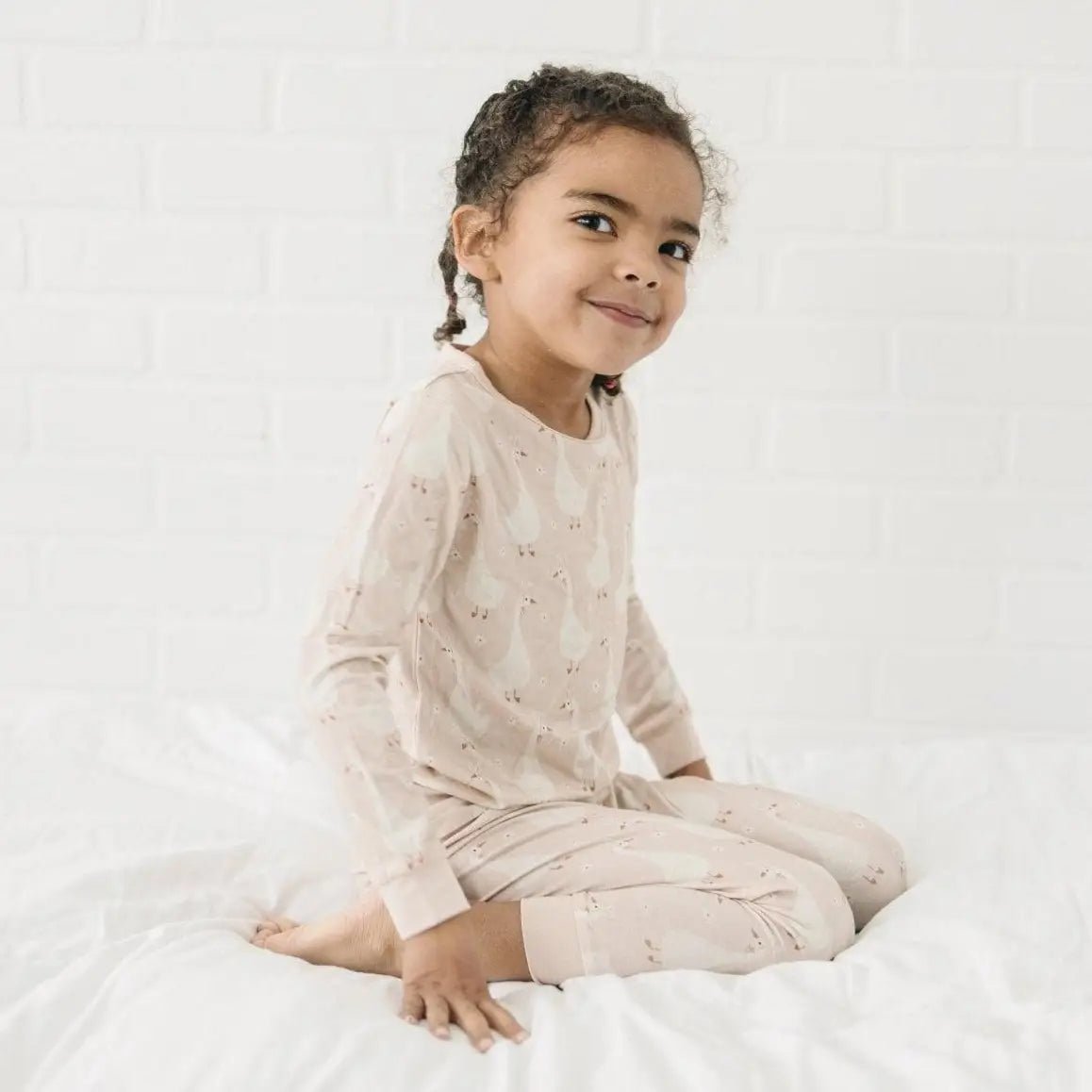 Little Joy Co. Silly Goose on the Loose 2pc Bamboo Pajamas - 