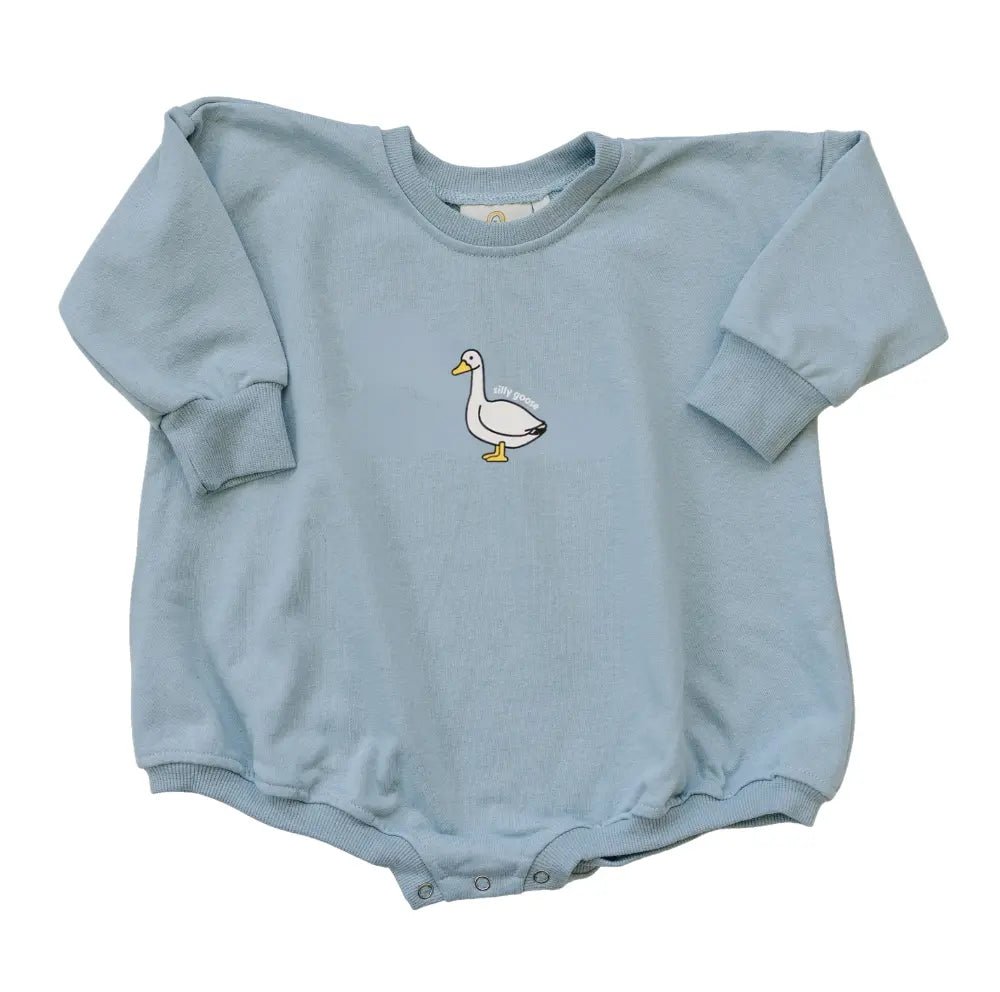 Little Joy Co. Silly Goose Sweatshirt Romper For Babies In Multiple Colors - Everetts Place Boutique - 