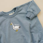 Little Joy Co. Silly Goose Sweatshirt Romper For Babies In Multiple Colors - Everetts Place Boutique - 