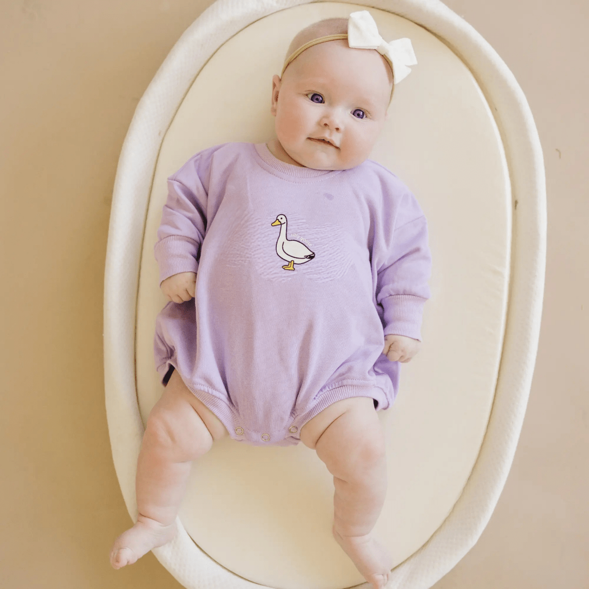 Little Joy Co. Silly Goose Sweatshirt Romper For Babies In Multiple Colors - Everetts Place Boutique - 