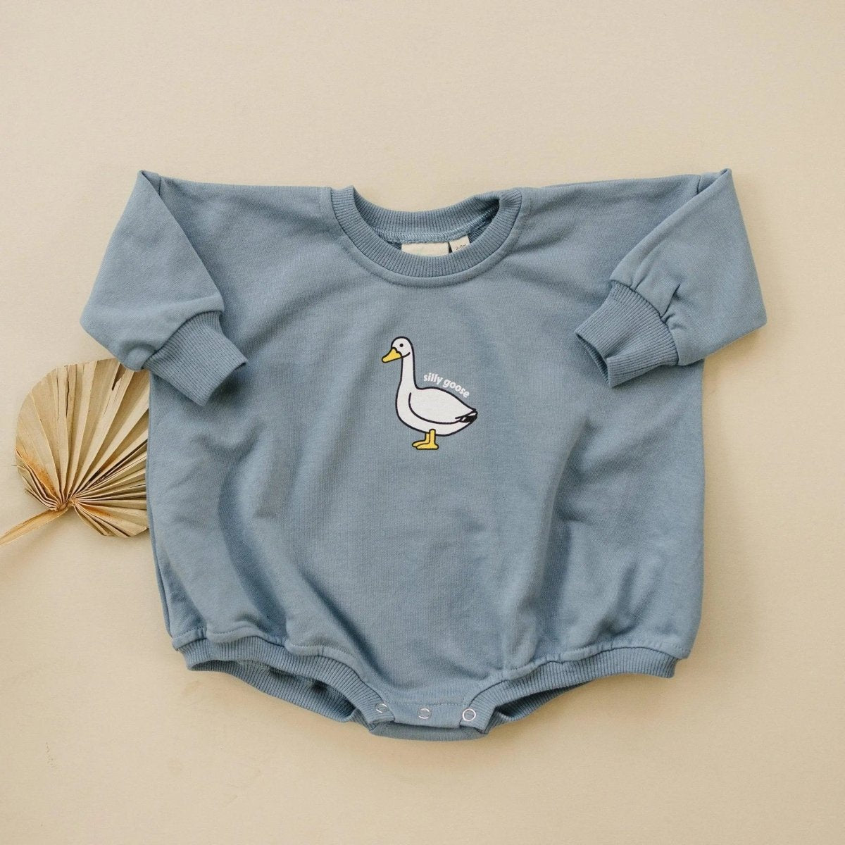 Little Joy Co. Silly Goose Sweatshirt Romper For Babies In Multiple Colors - Everetts Place Boutique - 