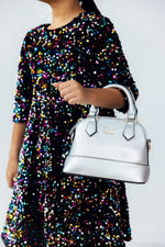 Mila & Rose ® Silver Metallic Girl's Crossbody Purse - 