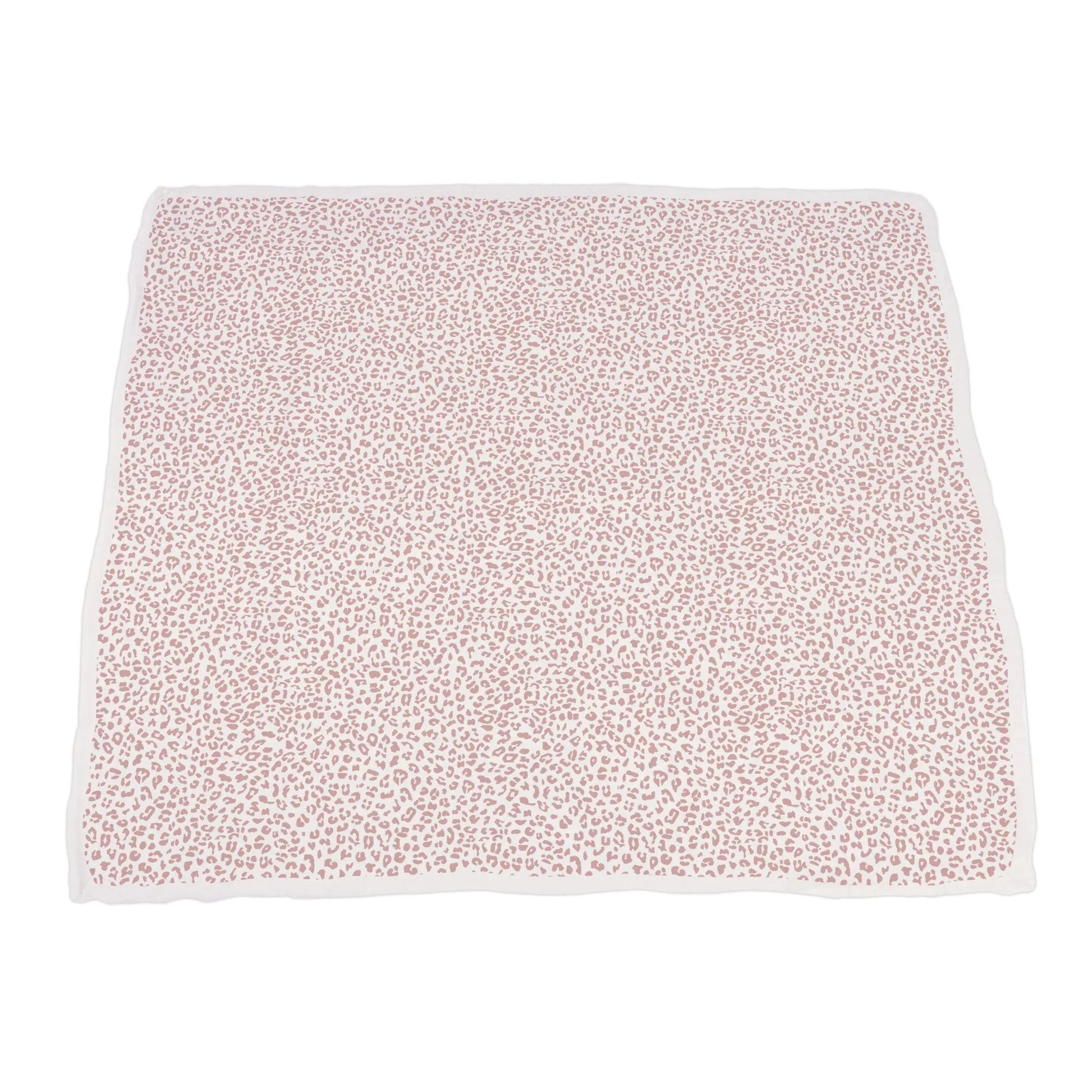 Silver Pink Orchid Little Leopard Newcastle Blanket 100 Percent Natural Bamboo Muslin 47 Inch x 47 Inch Newcastle Classics