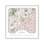 Newcastle Classics Silver Pink Orchid Bamboo Muslin Blanket for Cozy Kids on the Go - 