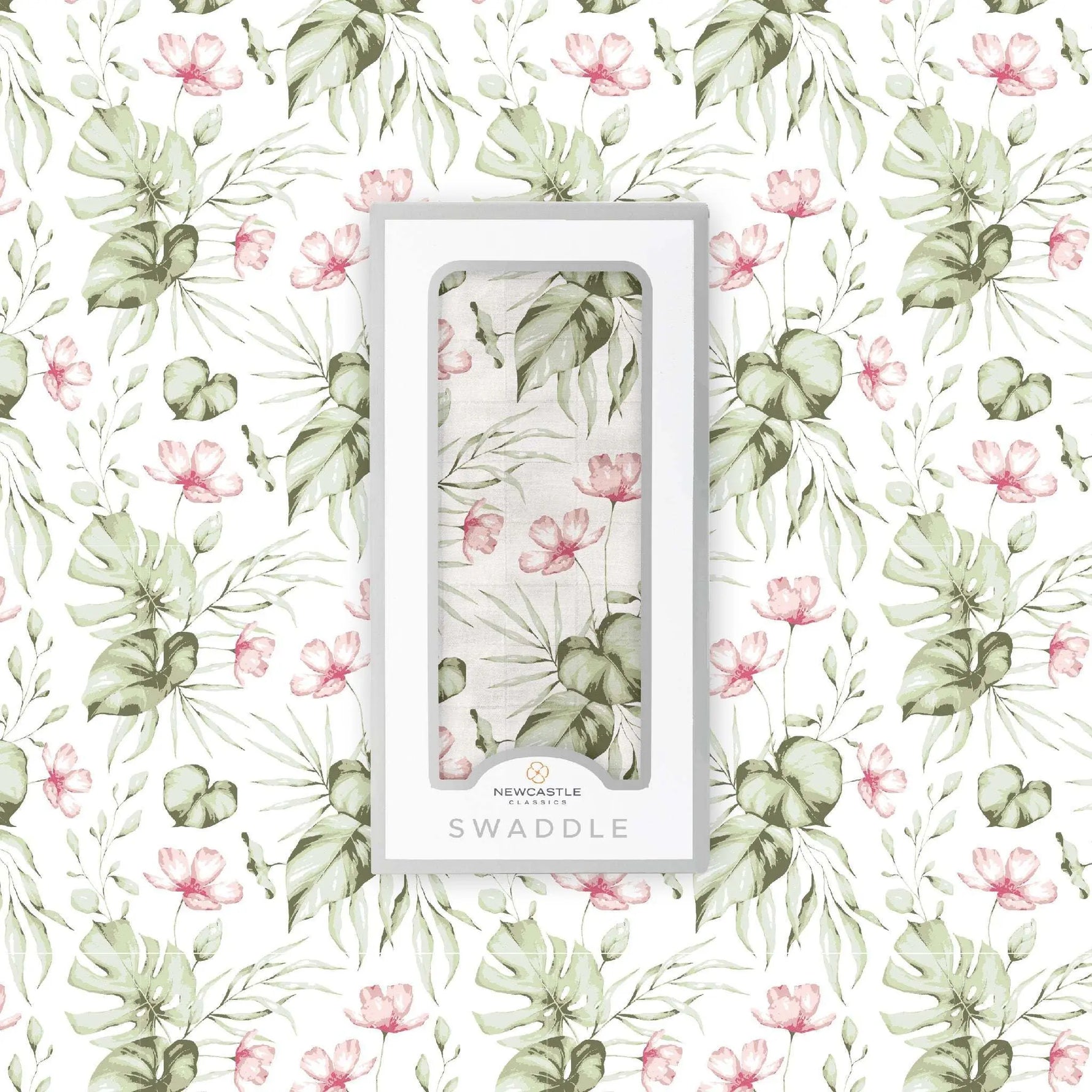 Newcastle Classics Silver Pink Orchid Bamboo Swaddle Blanket for Infants and Newborns - Baby & Toddler > Swaddling & Receiving Blankets > Swaddling Blankets Bamboo Swaddle