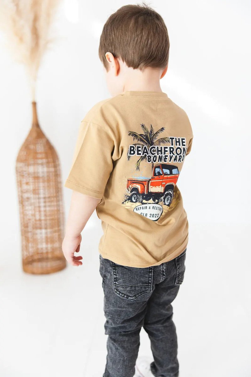 Charlie Lou Baby Skater T Shirt Beachfront Boneyard Oversized Fit Kids - Everetts Place Boutique - 