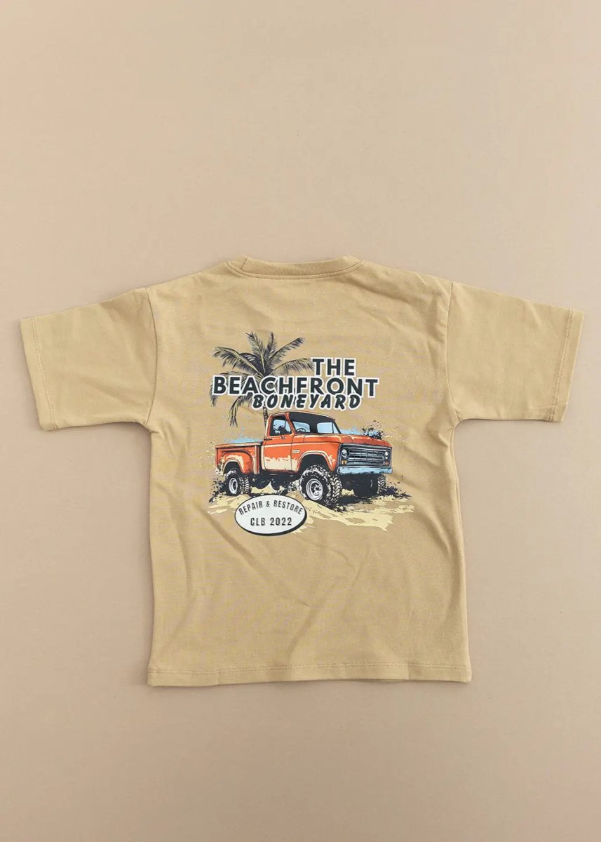 Charlie Lou Baby Skater T Shirt Beachfront Boneyard Oversized Fit Kids - Everetts Place Boutique - 