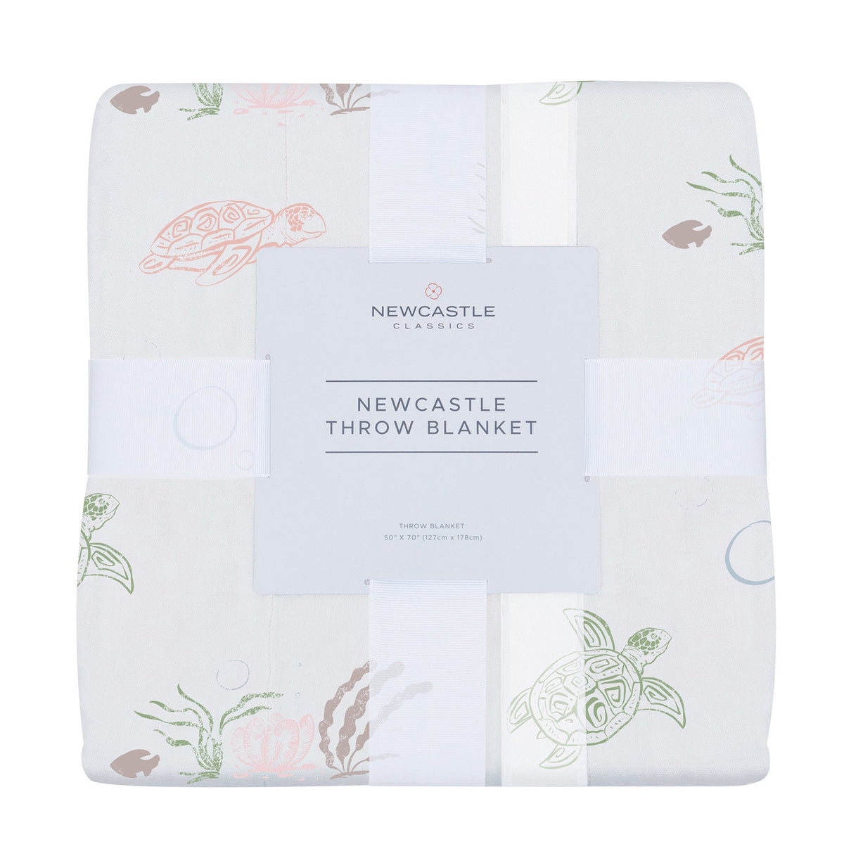 Turtles Bamboo Muslin Throw Blanket by Newcastle Classics