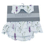 Lavender Ruffle Bamboo Bloomer Headband Set by Newcastle Classics