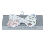 Baby headband in a sea turtle print made from bamboo