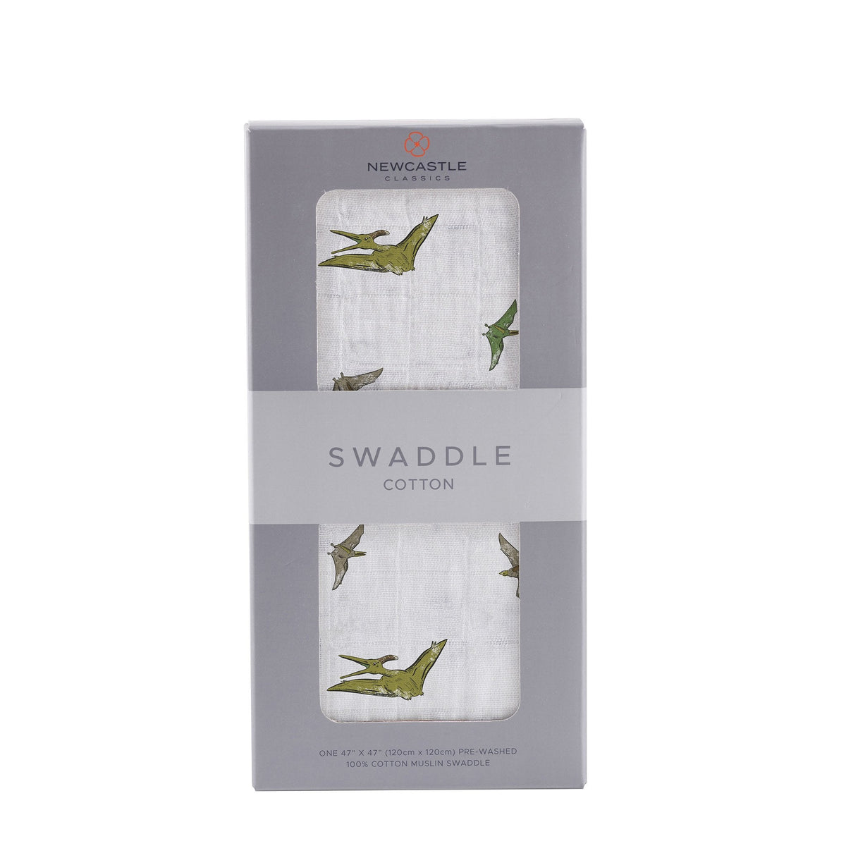 Pteranodon Cotton Muslin Swaddle by Newcastle Classics (view 1 of 4)