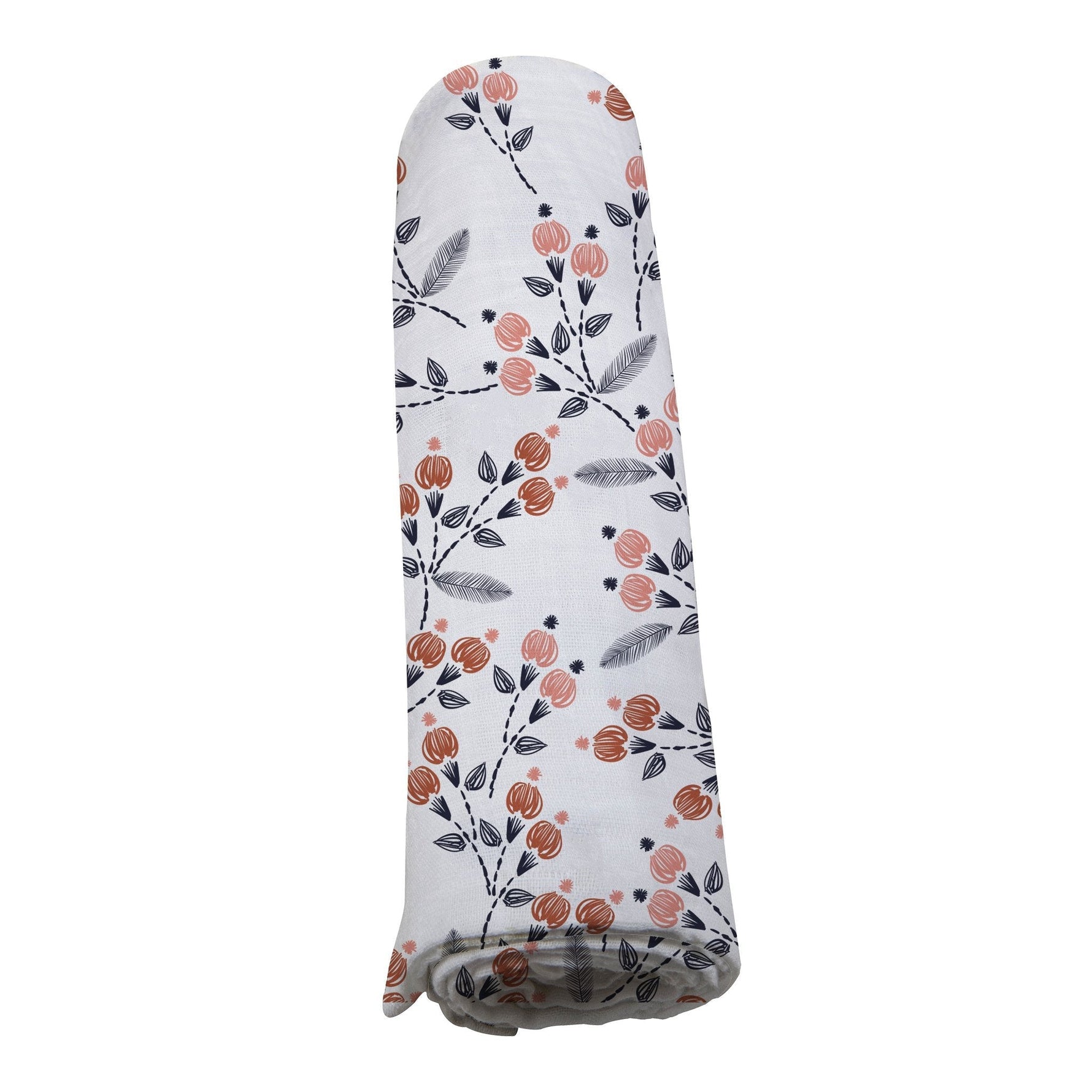 Organic Newcastle Classics Dahlia floral bamboo baby swaddle