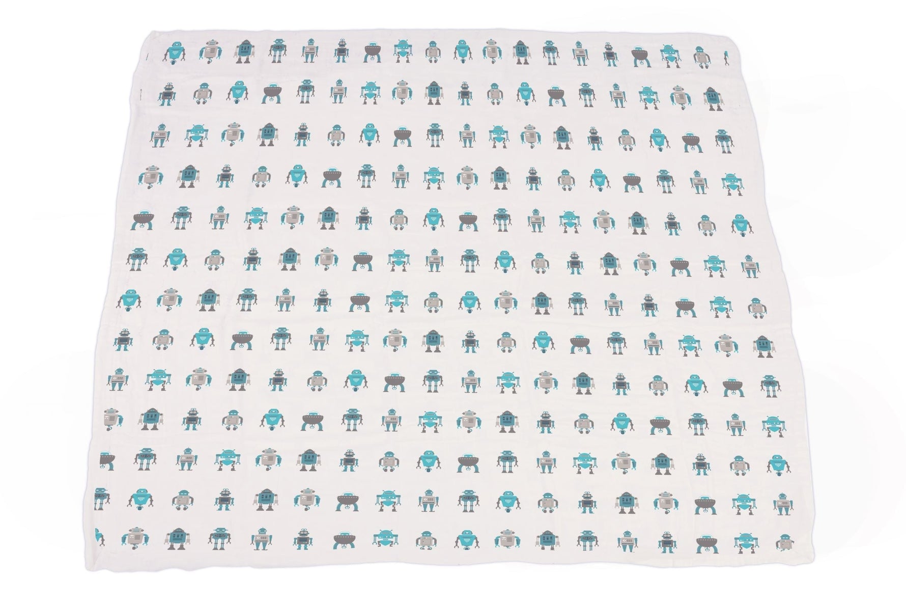 Robots Cotton Muslin Newcastle Blanket by Newcastle Classics at Everetts Place