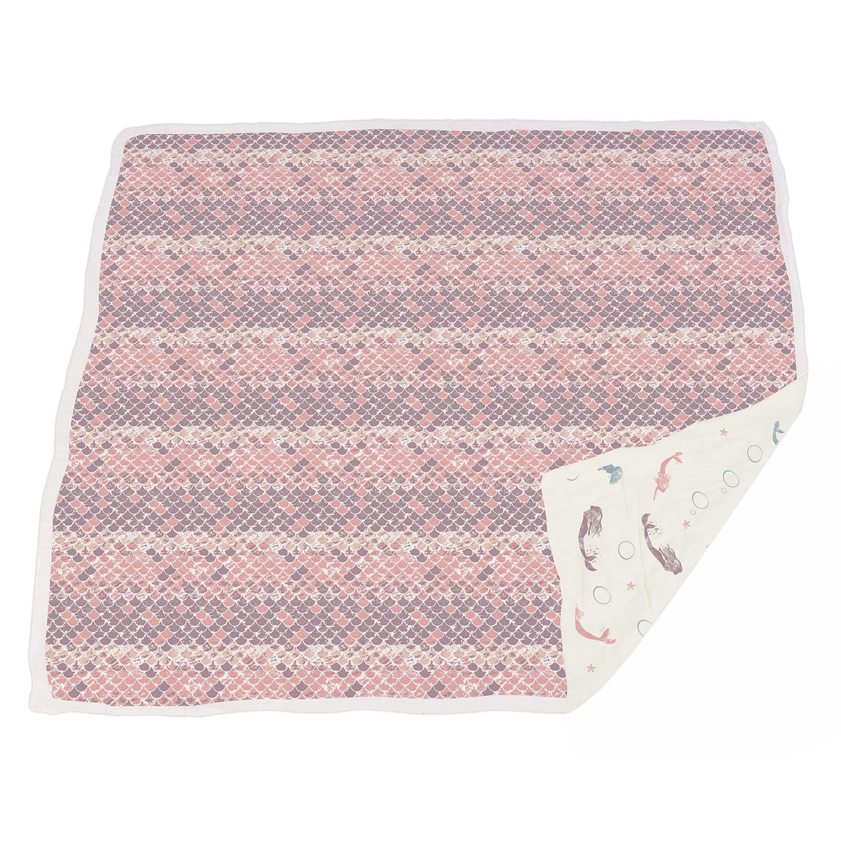 Mermaids and Scales Bamboo Muslin Newcastle Blanket by Newcastle Classics