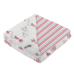 Playful Kitty and Candy Stripe Bamboo Muslin Newcastle Blanket by Newcastle Classics (view 2 of 6)