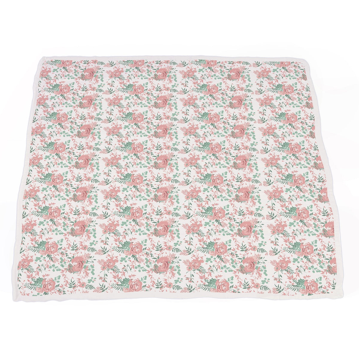 Desert Rose & Jade Polka Dot Cotton Muslin Blanket by Newcastle Classics at Everetts Place