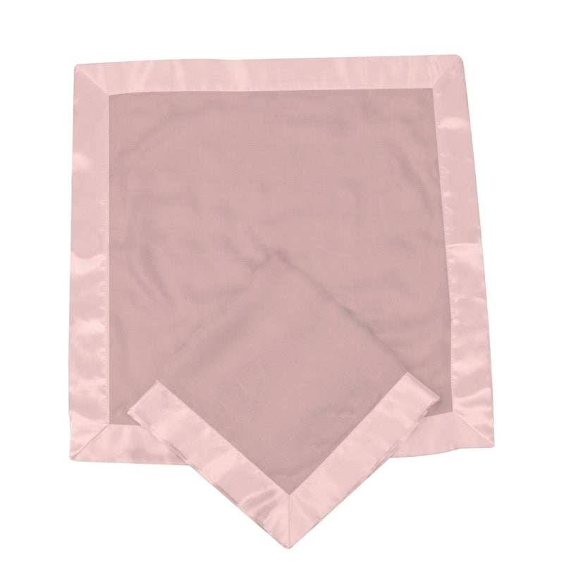 Pink Rose Newcastle Blankie, 16x16 inches, bamboo muslin.