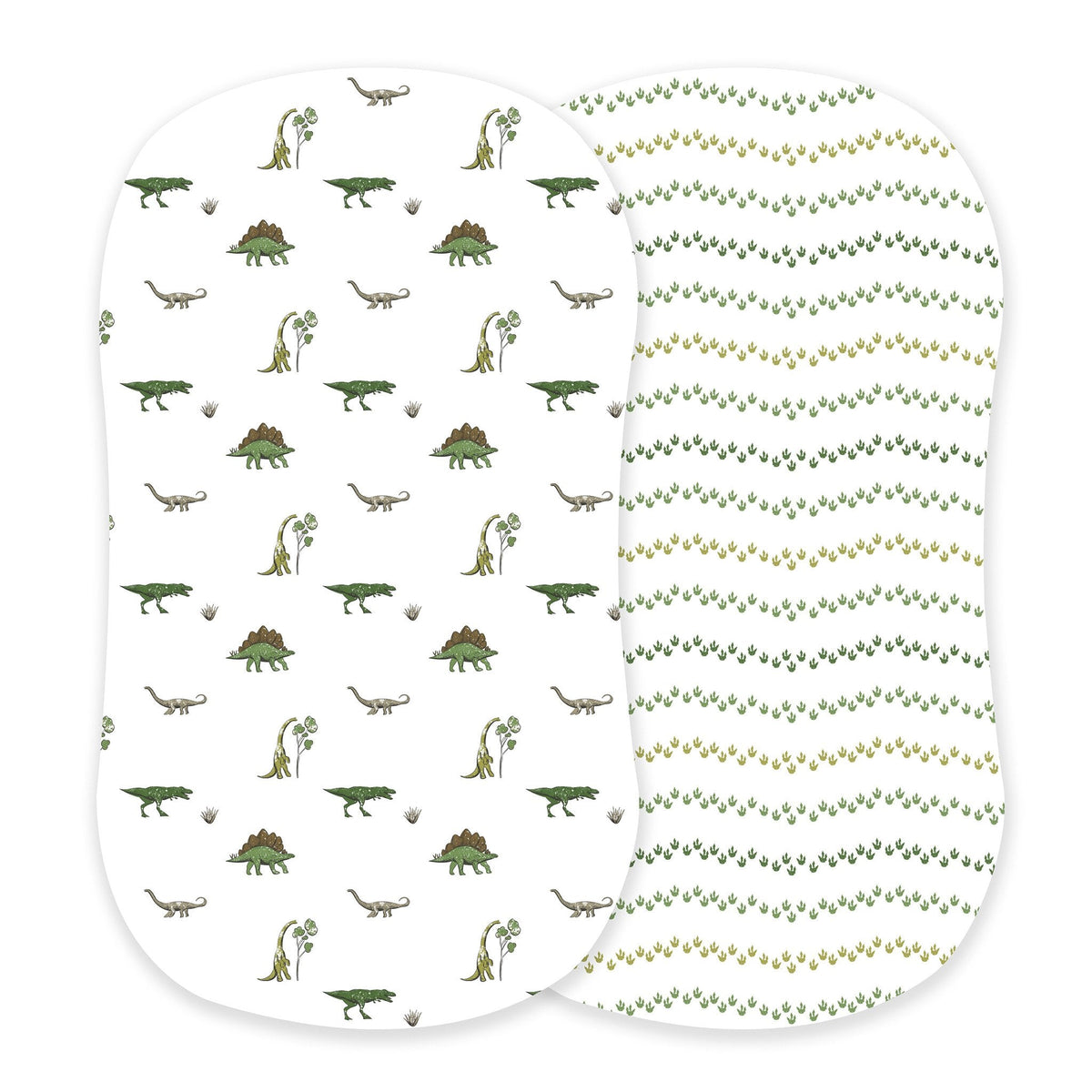 Dino Days and Dino Feet Cotton Changing Pad Cover/Bassinet Sheets - Dinosaur | Everetts Place