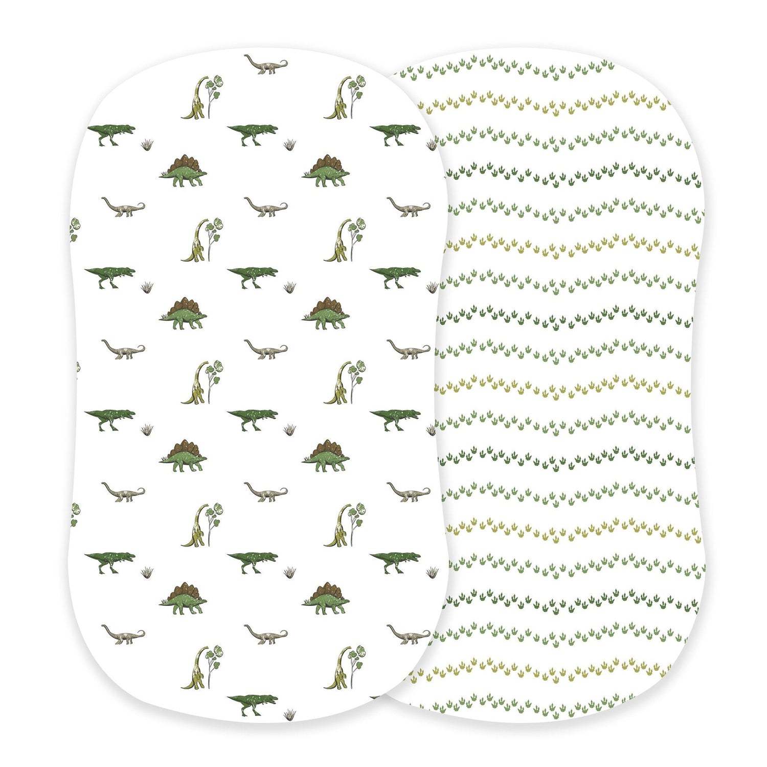 Dino Days and Dino Feet Cotton Changing Pad Cover/Bassinet Sheets - Dinosaur | Everetts Place