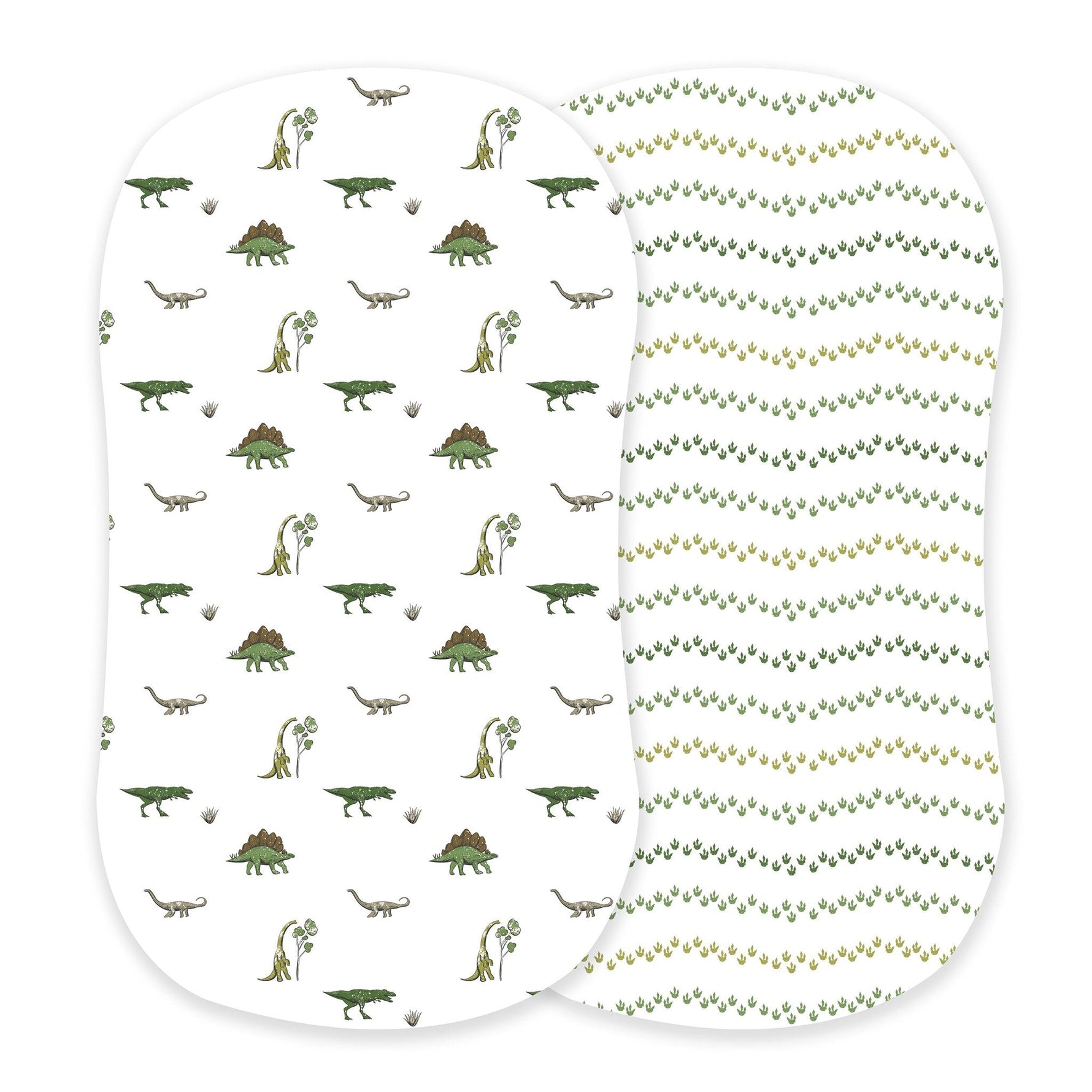 Dino Days and Dino Feet Cotton Changing Pad Cover/Bassinet Sheets - Dinosaur | Everetts Place