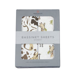 Bamboo Muslin Bassinet Sheet - Animal Print by Newcastle Classics