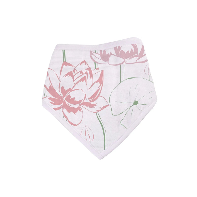 Under The Sea Bamboo Bandana Bib with floral design.