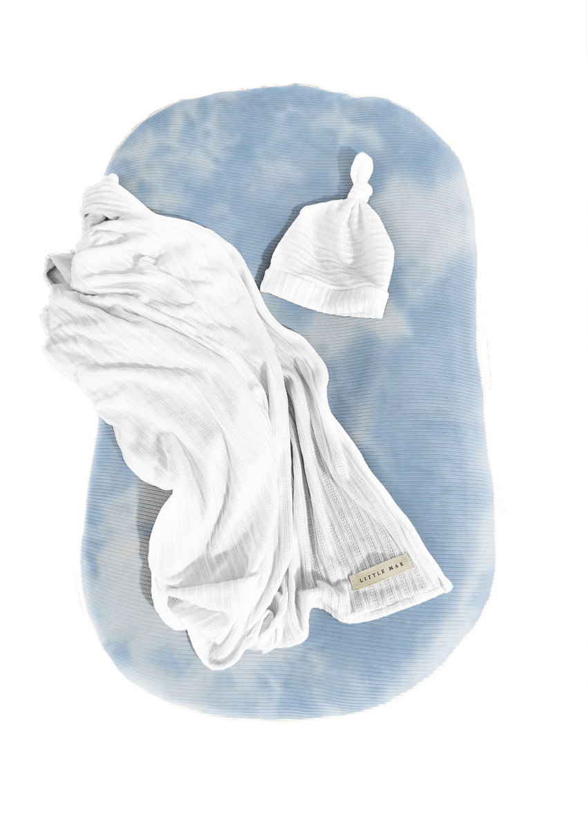 Little Mae & Co Sky Baby Lounger Cover for Snuggle Me and Other Loungers - Everetts Place Boutique - 