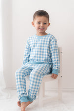 DREAM BIG LITTLE CO SKY BLUE GINGHAM DREAM JOGGEREveretts Place