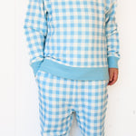 DREAM BIG LITTLE CO SKY BLUE GINGHAM DREAM JOGGEREveretts Place