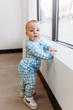 DREAM BIG LITTLE CO SKY BLUE GINGHAM DREAM JOGGEREveretts Place