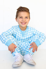 DREAM BIG LITTLE CO SKY BLUE GINGHAM DREAM PULLOVEREveretts Place