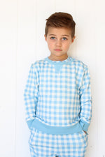 DREAM BIG LITTLE CO SKY BLUE GINGHAM DREAM PULLOVEREveretts Place