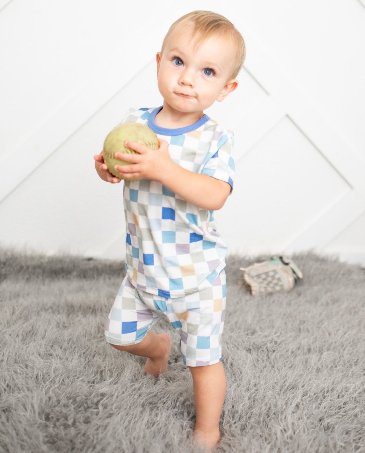 Skye Checks Shorts PJ Set