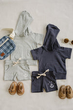 Mebie Baby Slate Anchor Pocket Shorts - 