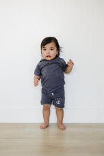 Mebie Baby Slate Anchor Pocket Shorts - 