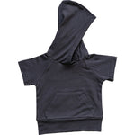 Mebie Baby Slate Hooded Tee For Baby By Mebie Baby Soft Breathable Cotton - 