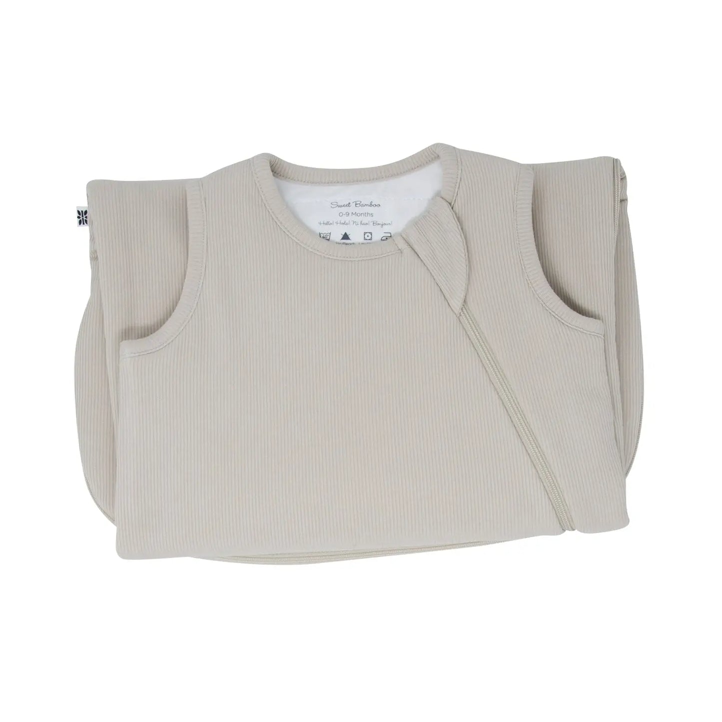 1.5 Tog Sleep Sack for Baby with 2 Way J Zipper Quilted Lining Size 0 to 9 Months Sweet Bamboo