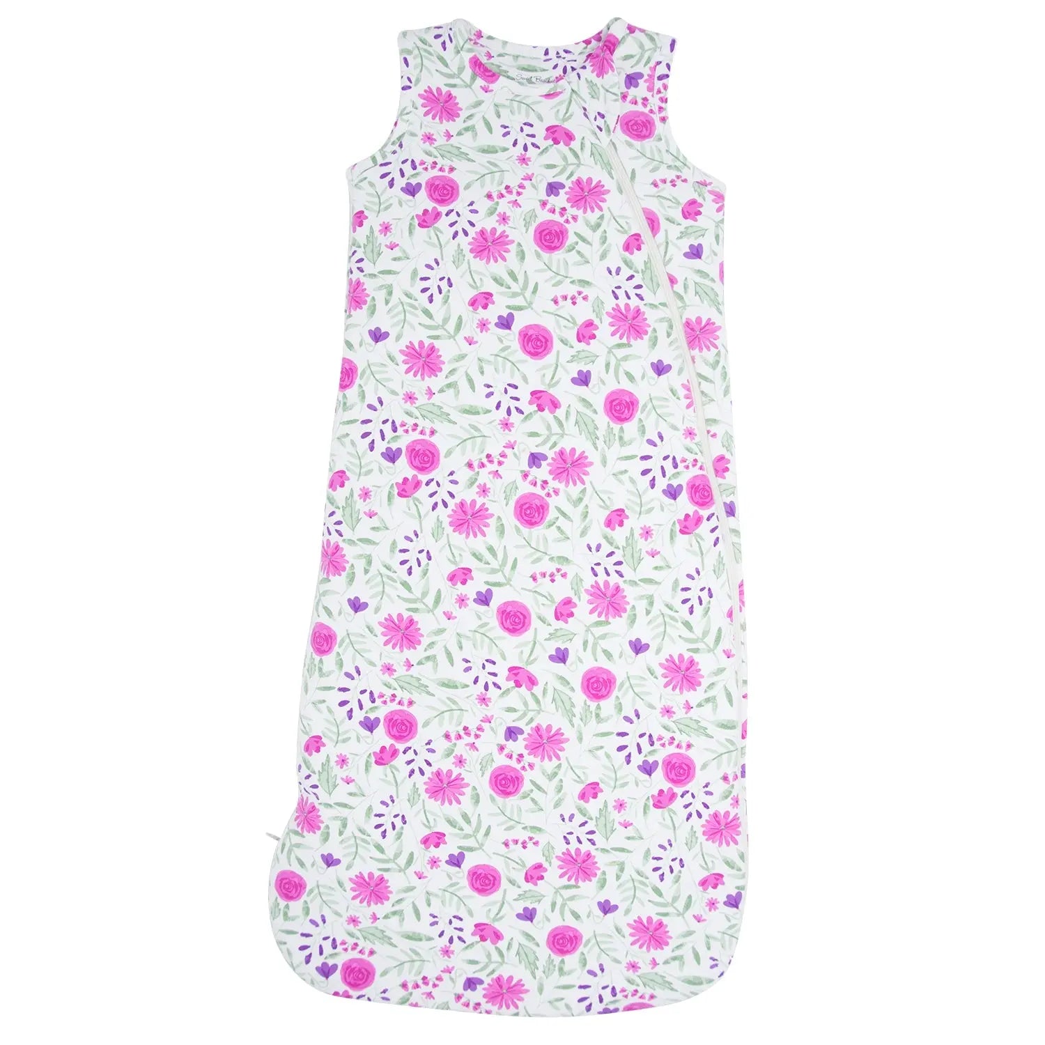 Sweet Purple Flowers Baby Sleep Sack Fluffy Snuggly 2 Way J Zipper 0 to 9 Months Sweet Bamboo