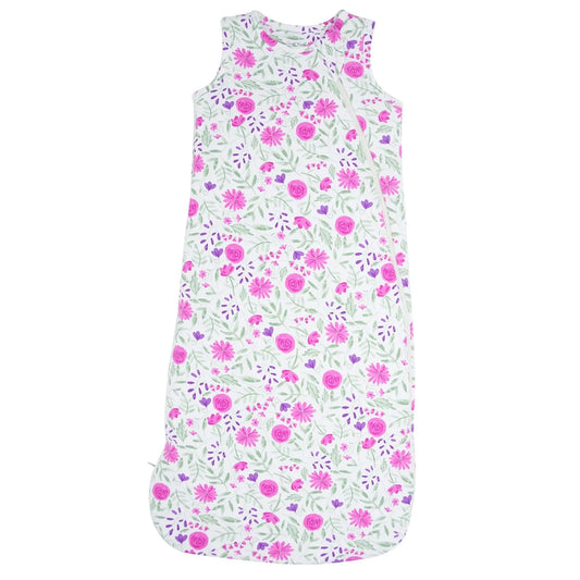Sweet Purple Flowers Baby Sleep Sack Fluffy Snuggly 2 Way J Zipper 0 to 9 Months Sweet Bamboo