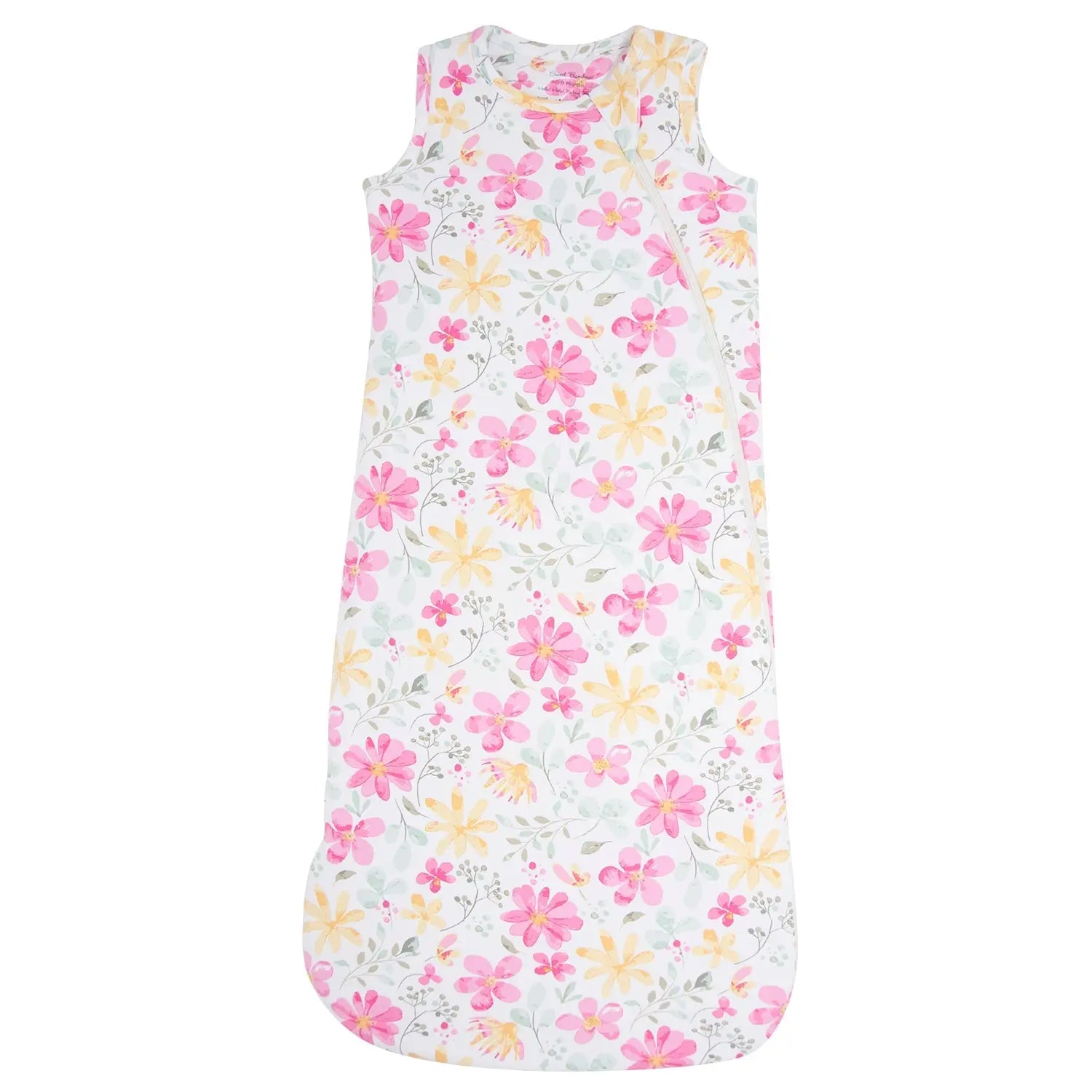 1.5 Tog Sleep Sack for Infants Quilted Lining Size 0 to 9 Months with 2 Way J Zipper Sweet Bamboo