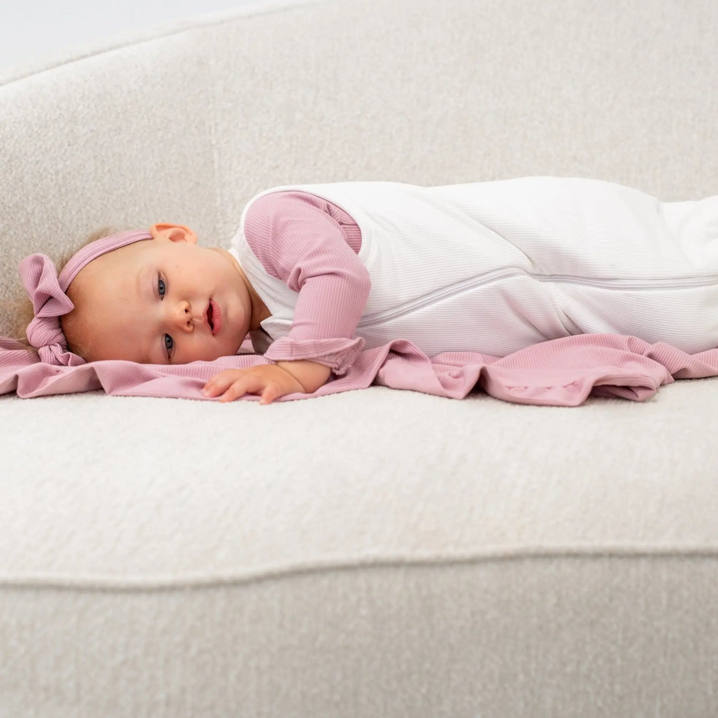 1.5 TOG Sleep Sack for Infants with 2 Way J Zipper and Quilted Lining Size 0 to 9 Months Sweet Bamboo