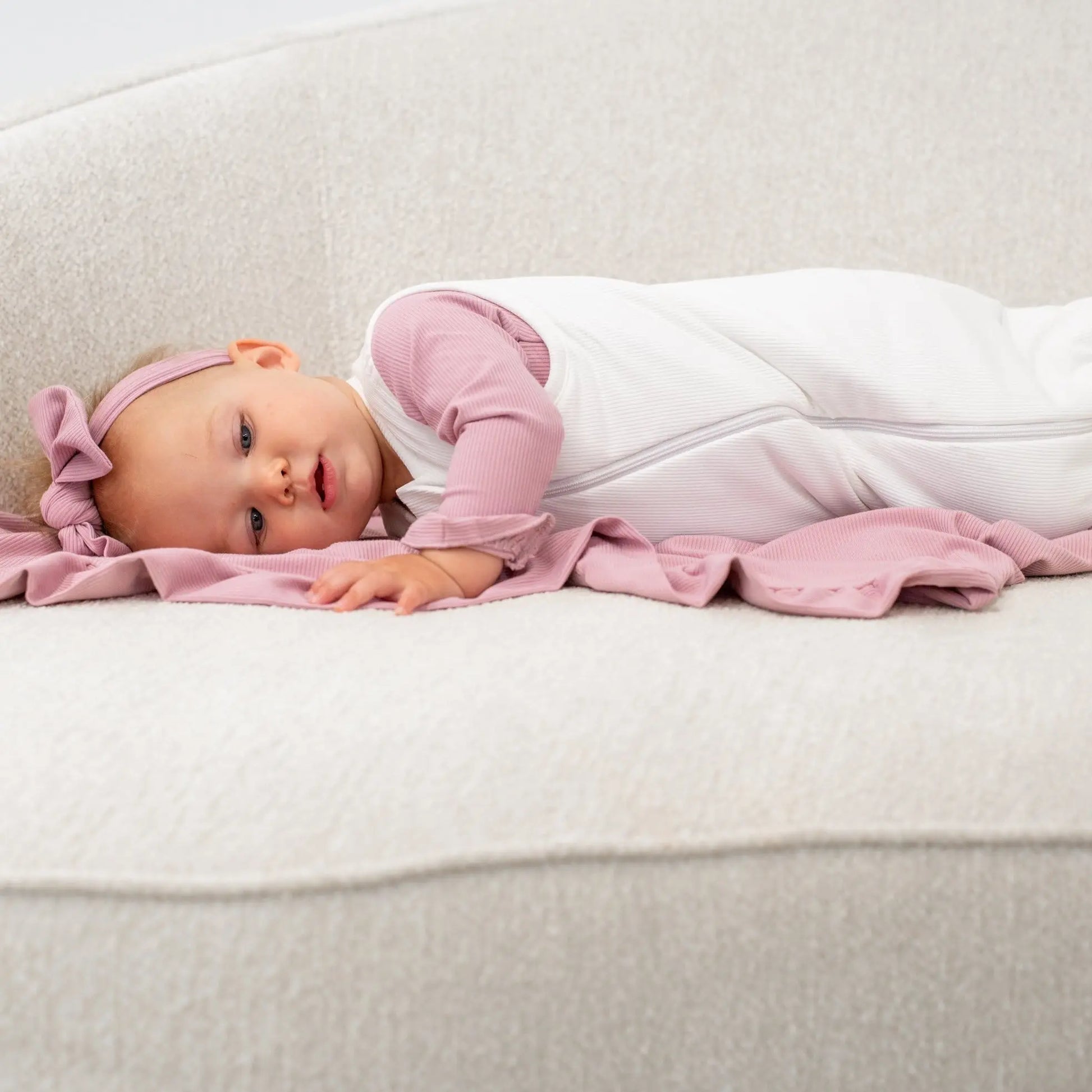 1.5 TOG Sleep Sack for Infants with 2 Way J Zipper and Quilted Lining Size 0 to 9 Months Sweet Bamboo